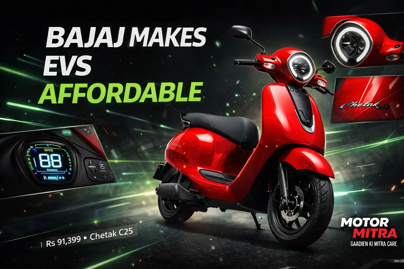 Bajaj’s Big EV Play: New Chetak C25 Promises 113 km Range at Rs 91,399