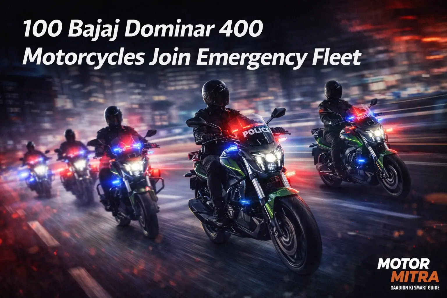 Big Boost for Pune Police: 100 Bajaj Dominar 400 Motorcycles Join Emergency Fleet