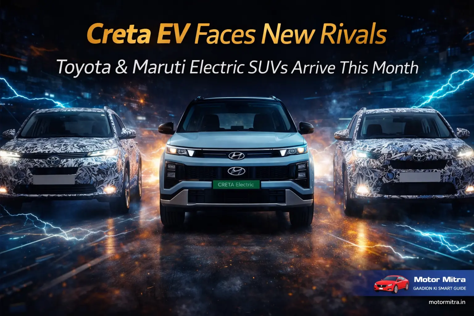 2 New Electric SUVs to Rival Creta EV Arriving This Month from Toyota & Maruti