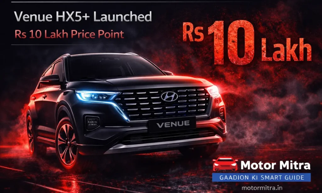 Hyundai Expands Venue Range With HX5+ Launch At Rs 10 Lakh, Updates HX4 Variant