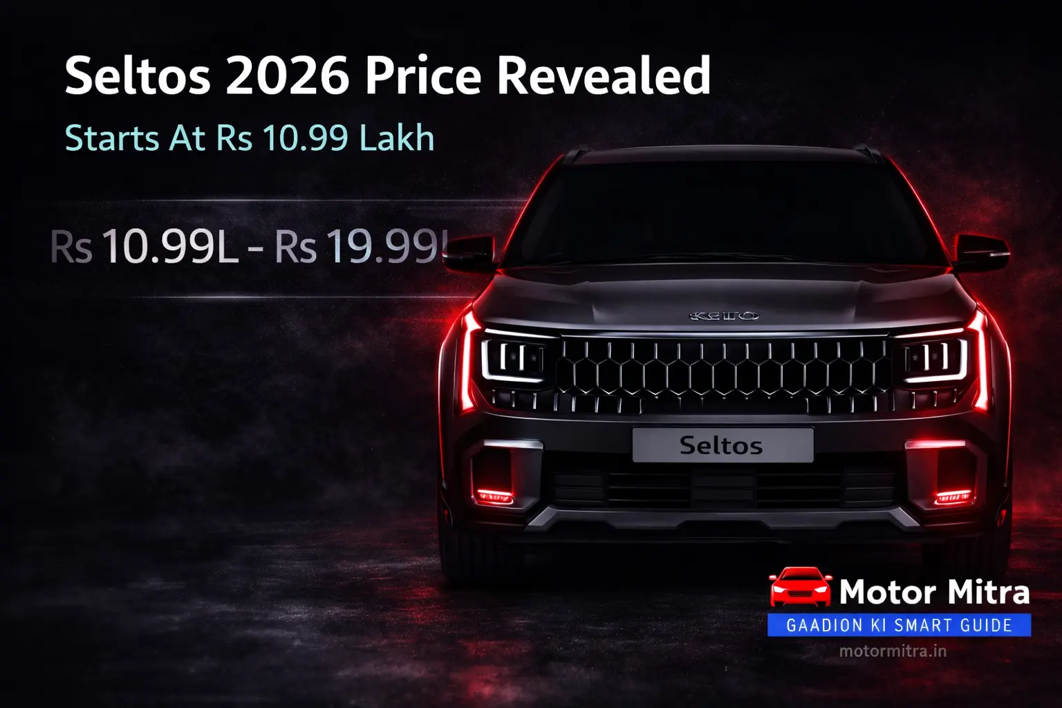 Kia Seltos 2026 Launched In India, Prices Range From Rs 10.99 Lakh To Rs 19.99 Lakh