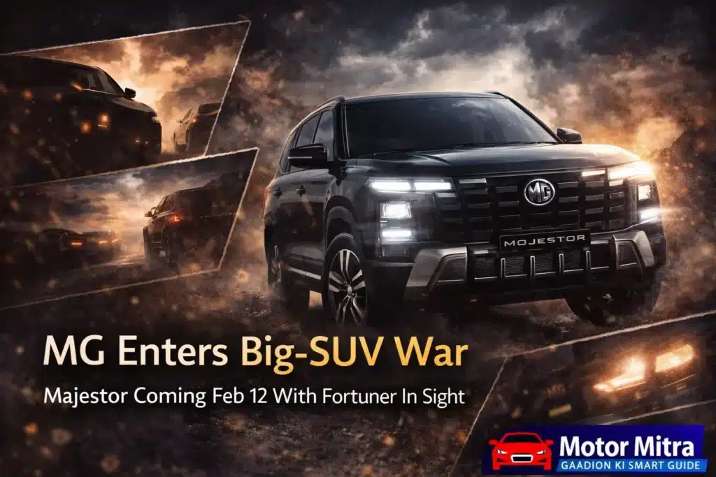 MG Enters Big-SUV War– MG Majestor Coming Feb 12 With Fortuner In Sight