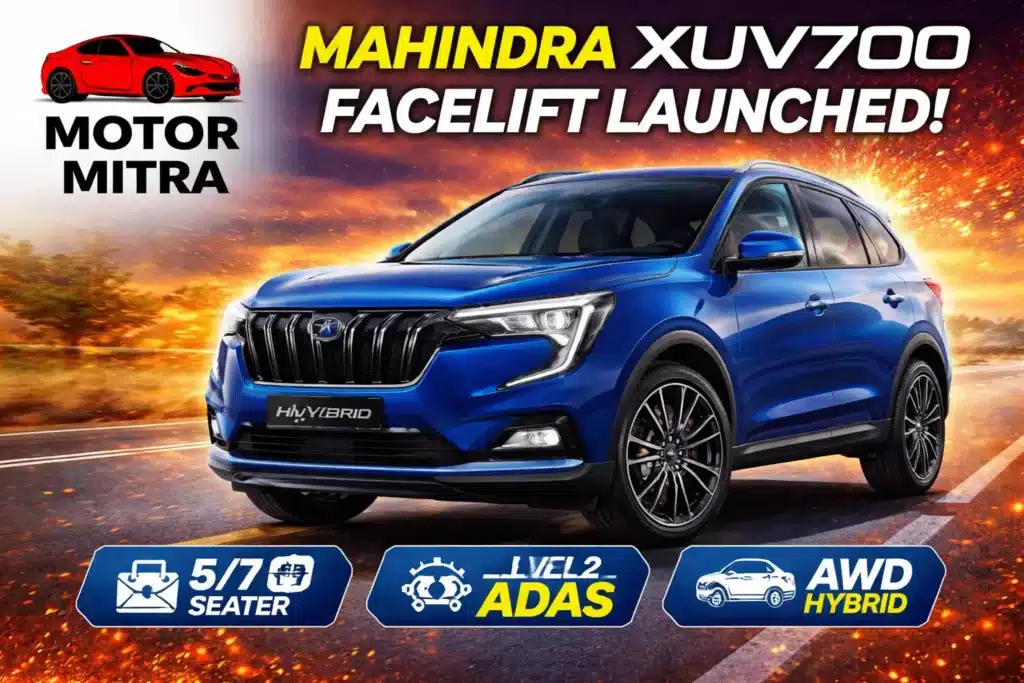 Mahindra XUV700 Facelift Ignites SUV Wars: ₹13.66 Lakh Launch with Hybrid Power & ADAS – Bookings Live!