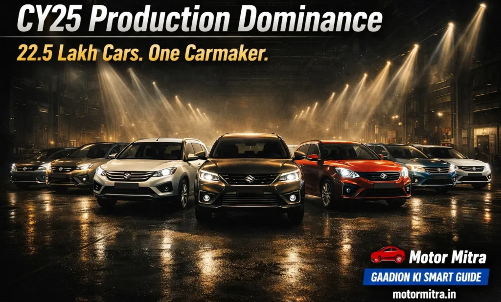 India’s Car Export King Maruti Suzuki Builds 22.5 Lakh Vehicles in CY25