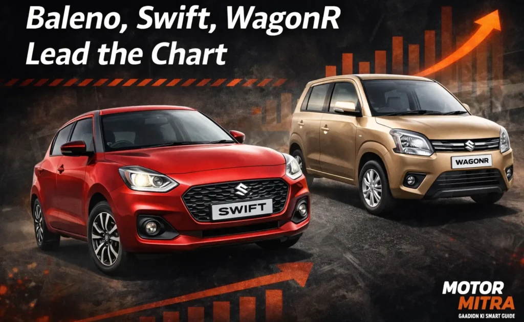 Maruti Suzuki Dec 2025 Sales Explained– Baleno, Swift, WagonR, Brezza Lead the Chart