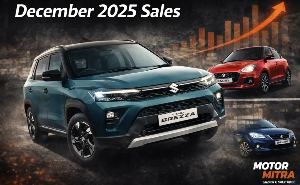 Maruti Suzuki Dec 2025 Sales Explained– Baleno, Swift, WagonR, Brezza Lead the Chart