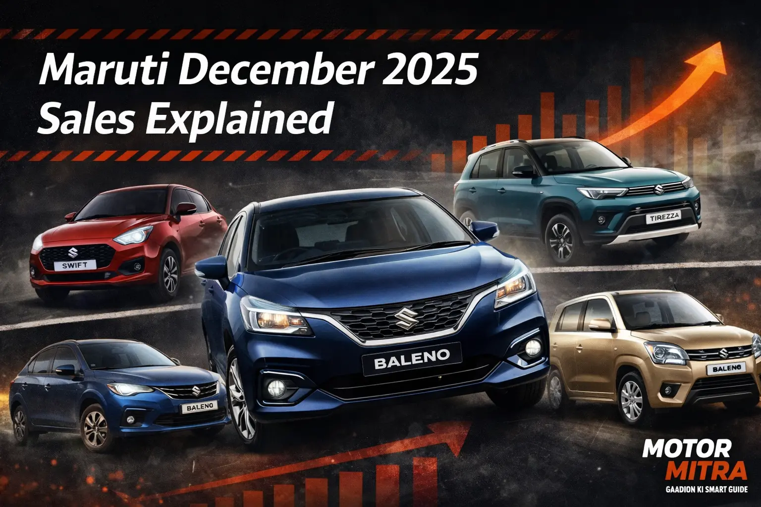 Maruti Suzuki Dec 2025 Sales Explained– Baleno, Swift, WagonR, Brezza Lead the Chart