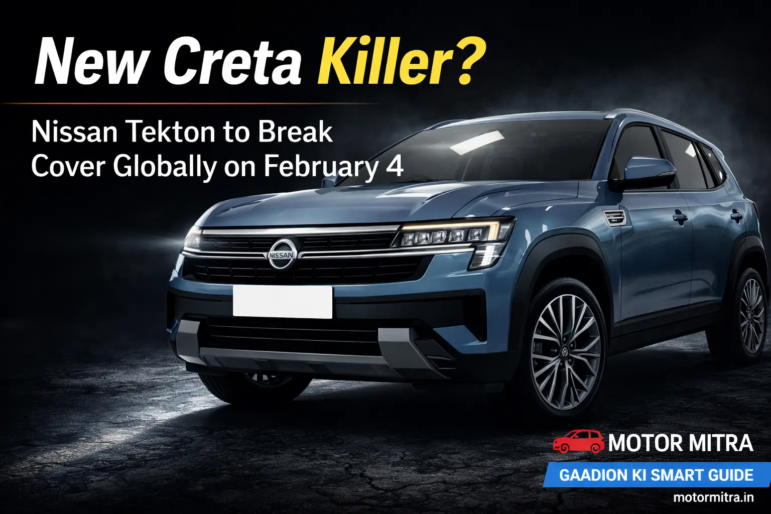 New Creta Killer? Nissan Tekton to Break Cover Globally on February 4