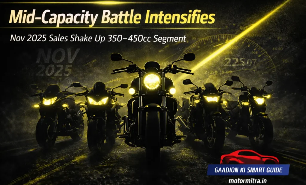 350–450cc Motorcycle War- Royal Enfield vs Triumph, KTM, Honda & Bajaj in Nov 2025