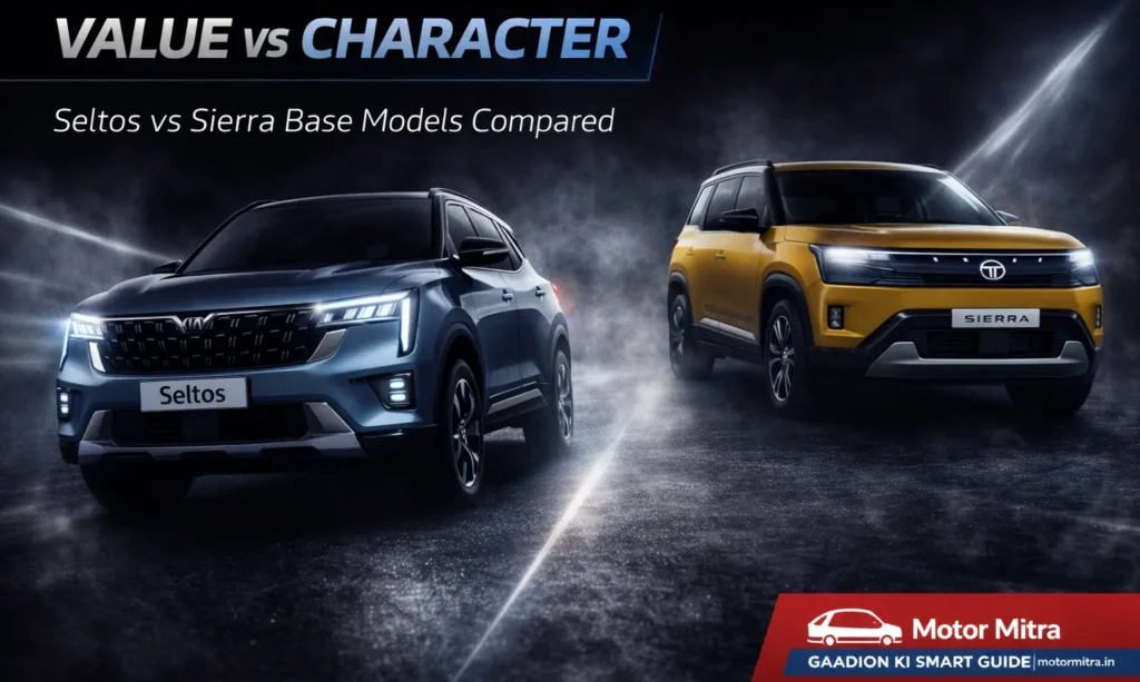 Seltos vs Sierra Base Variant Clash 2026 | Value, Features and Engine Comparison