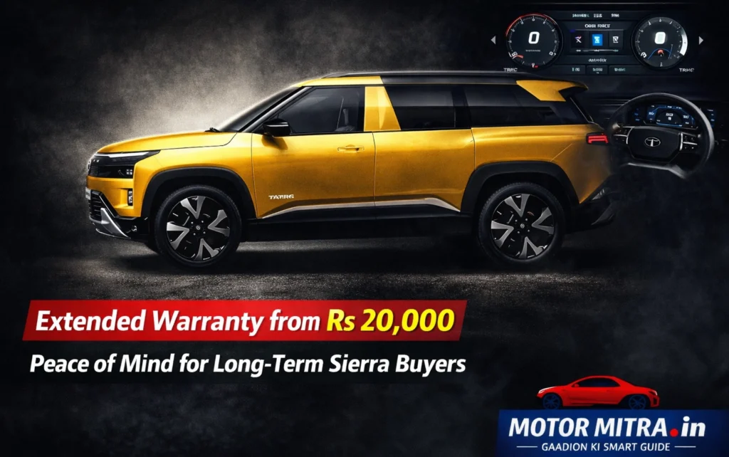 Tata Sierra Buyers Alert: Extended Warranty Starts at Rs 20,000