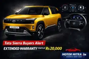 Tata Sierra Buyers Alert: Extended Warranty Starts at Rs 20,000