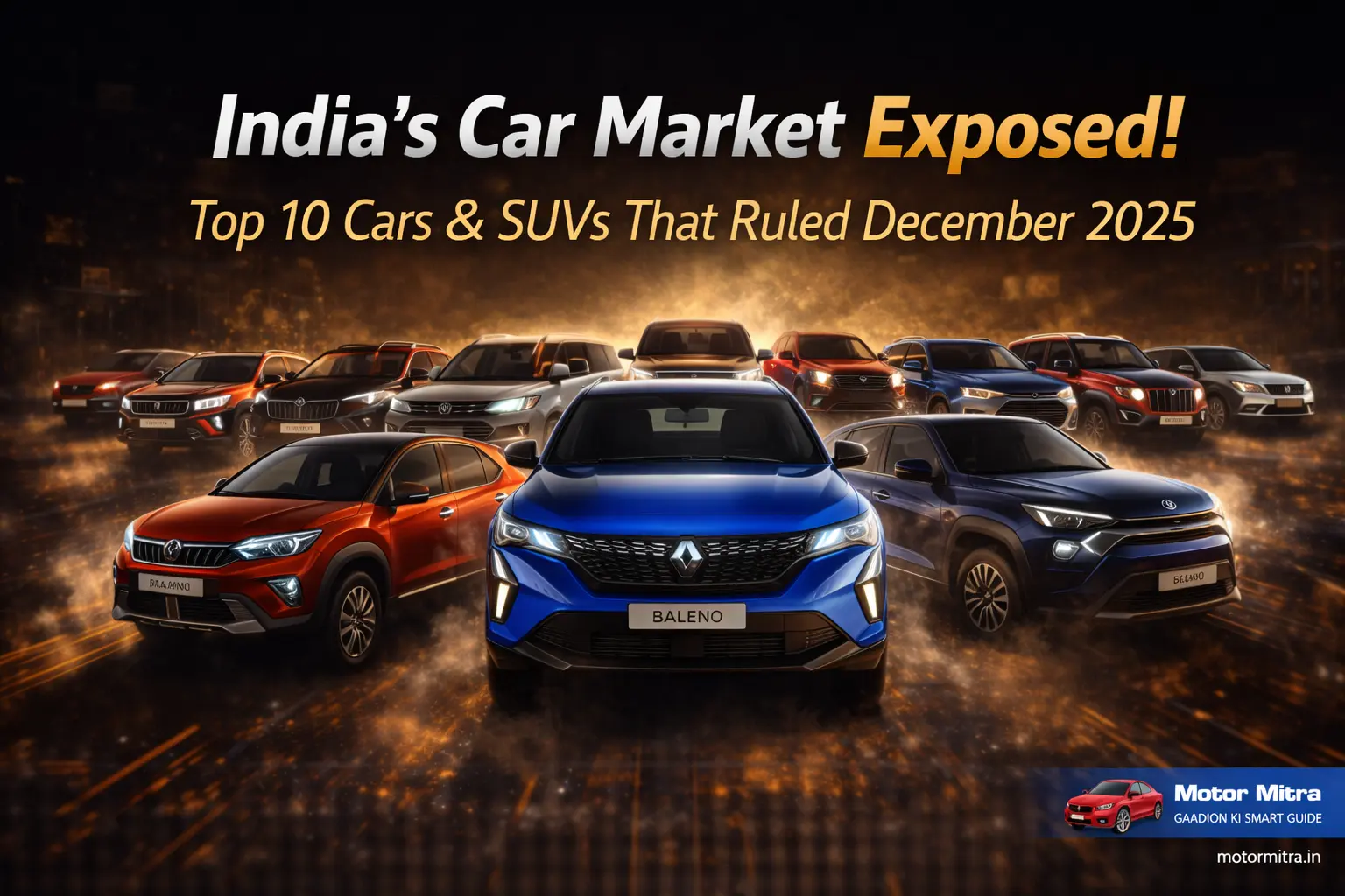 India’s Car Market Exposed! Top 10 Cars & SUVs That Ruled December 2025