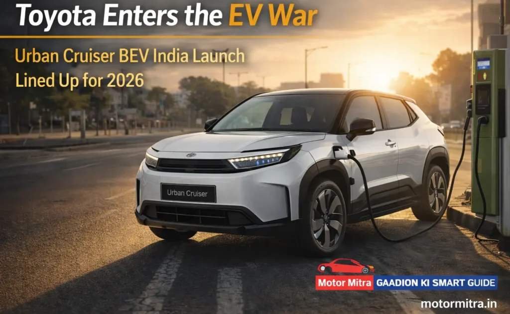 Toyota Sounds EV Alarm in India- Urban Cruiser BEV First Tease Out 2026