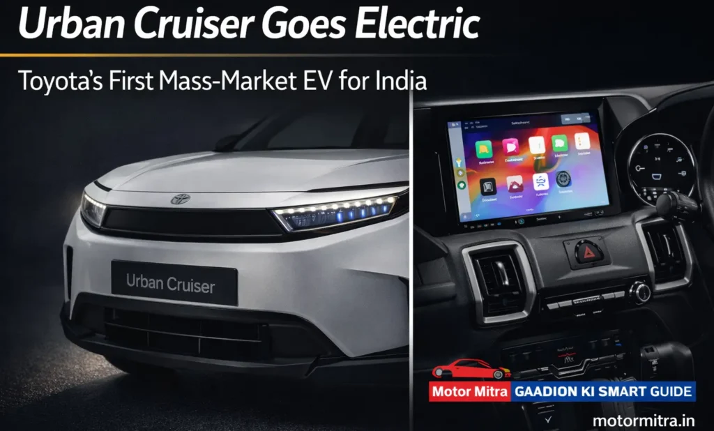 Toyota Sounds EV Alarm in India- Urban Cruiser BEV First Tease Out 2026