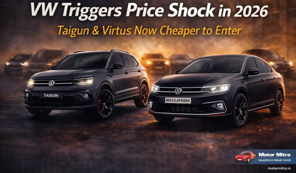 ALERT! Volkswagen Taigun & Virtus Prices Drop for 2026– Base Variants Slashed by Up To Rs 84,000