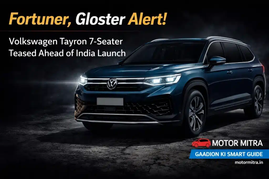 Fortuner, Gloster Alert! Volkswagen Tayron 7-Seater Teased Ahead of India Launch