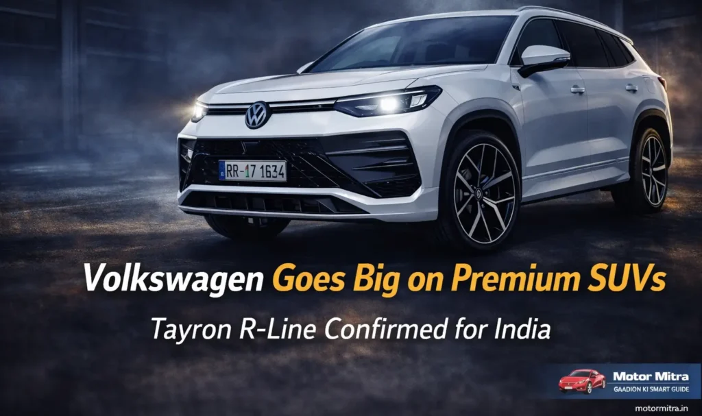 Volkswagen’s Big SUV Move for India: Tayron R-Line Locked for Q1 2026 Launch