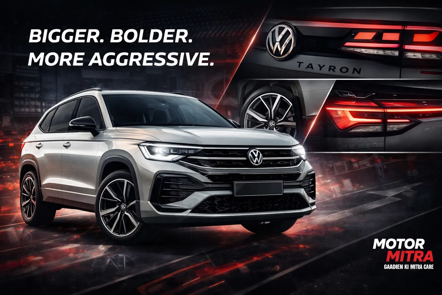 Volkswagen Tayron R-Line Breaks Cover for India 2026– Bigger, Sportier Than Tiguan