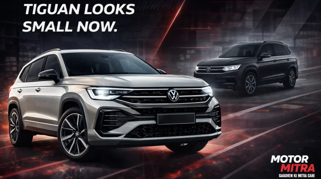 Volkswagen Tayron R-Line Breaks Cover for India 2026– Bigger, Sportier Than Tiguan