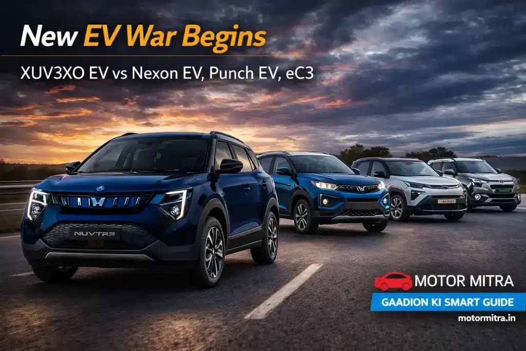 New EV War Begins: XUV3XO EV vs Nexon EV, Punch EV, eC3