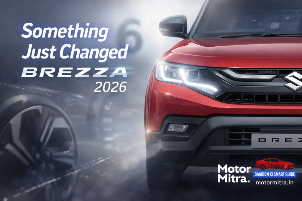 2026 Maruti Brezza Spy Shots Reveal Something Big – 6 Gears & A Larger Touchscreen?