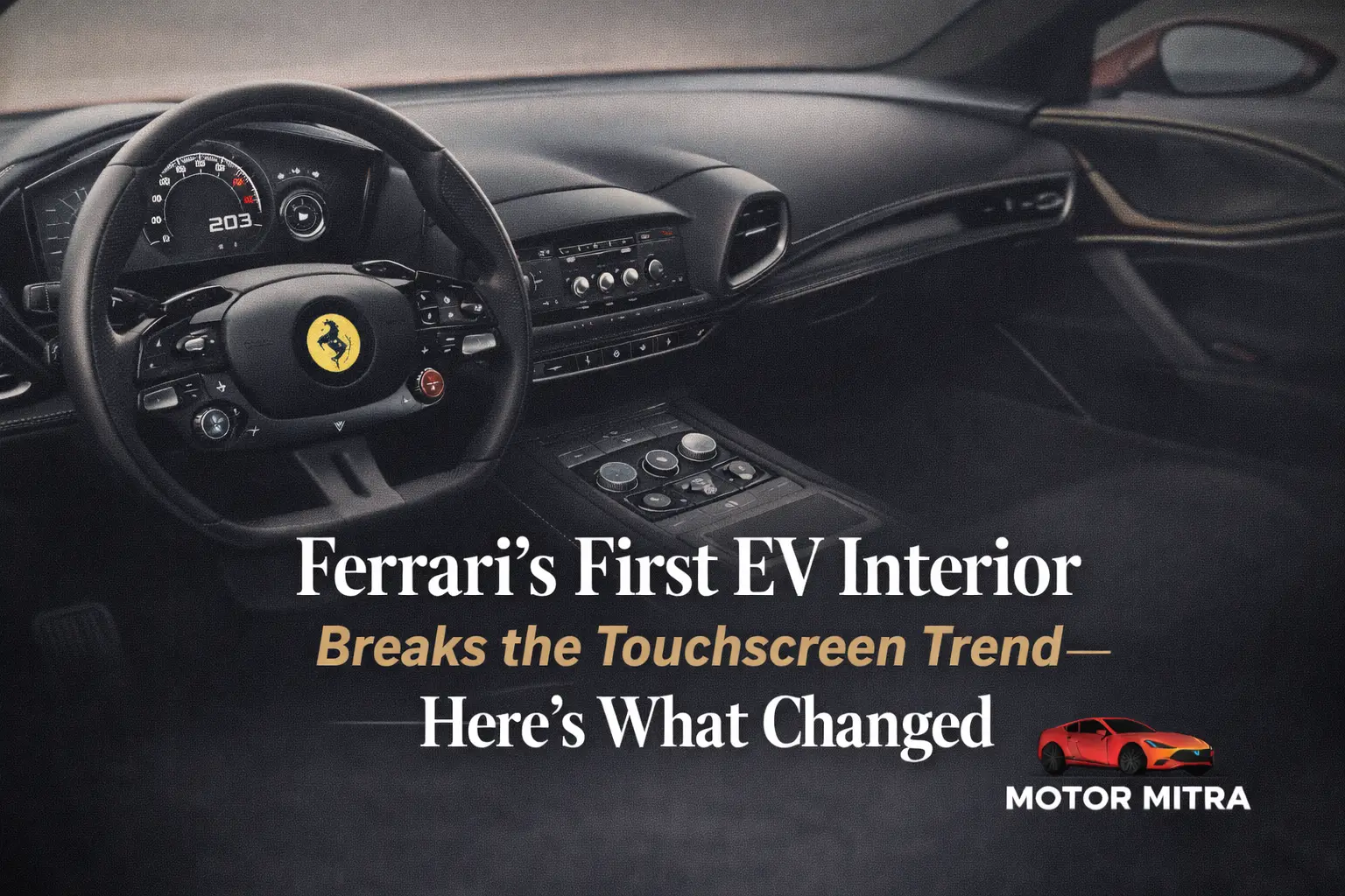 Ferrari Luce EV Interior Breaks the Touchscreen Trend — Here’s What Changed