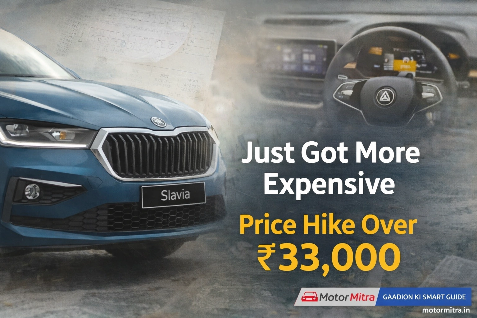 Skoda Slavia Just Got More Expensive – Prices Hiked by Over ₹33,000