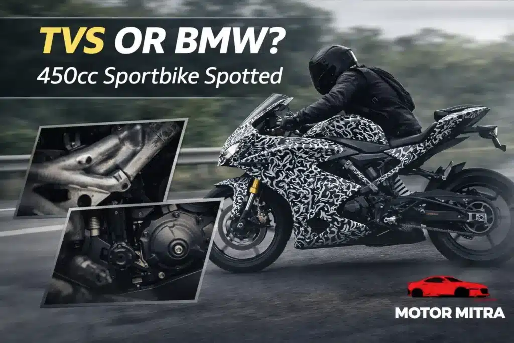 TVS Apache RR 450 Spied for the First Time, BMW F 450 RR Connection Suspected