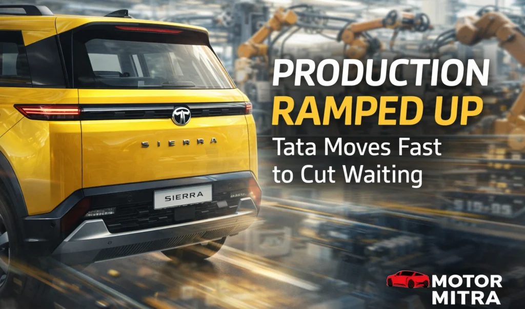 Unstoppable Demand: Tata Sierra Crosses 1 Lakh Bookings, Production Ramped Up