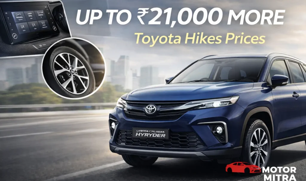 Toyota Hikes Prices in Feb 2026: Hyryder, Taisor, Rumion, Glanza Get Costlier by Up to ₹21,000