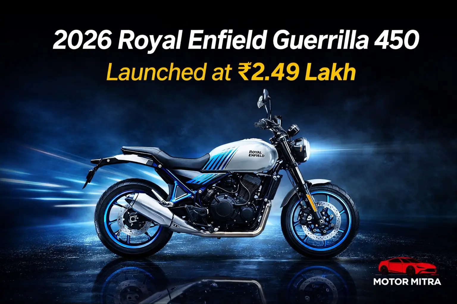 2026 Royal Enfield Guerrilla 450 Launched at ₹2.49 Lakh! Check New Price & Features