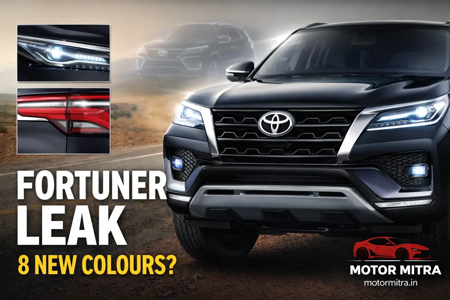 2026 Toyota Fortuner Leak — Spy Shots Inspire Render Hinting At 8 New Colours