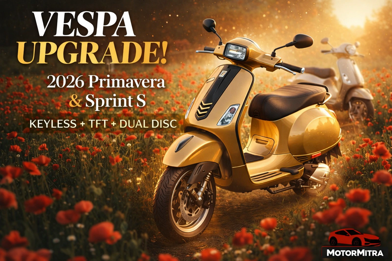 2026 Vespa Primavera & Sprint S Unveiled with Big Tech Now with Dual Discs & Keyless Go!