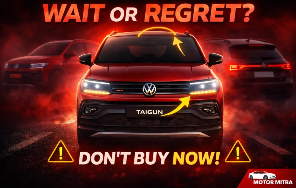 Spied Undisguised! 2026 Volkswagen Taigun Facelift Reveals Panoramic Sunroof & Connected LED Lights