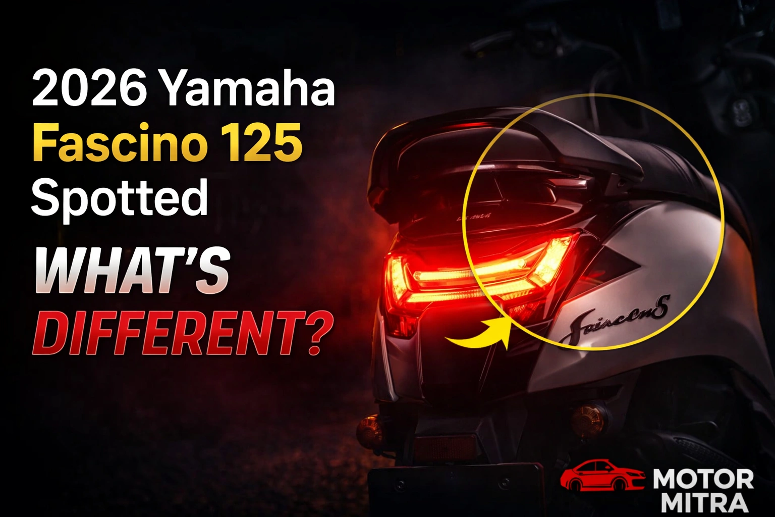 2026 Yamaha Fascino 125 Spotted — But This Rear Design Change Is Unexpected