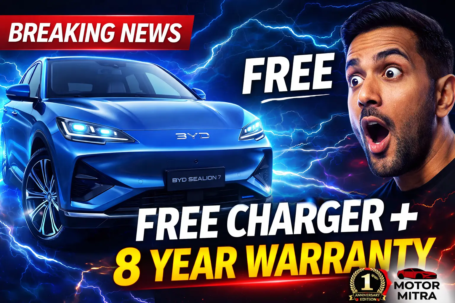 BYD Just Flipped the Game! Sealion 7 Anniversary Edition Gets Free Charger + 8-Year Warranty