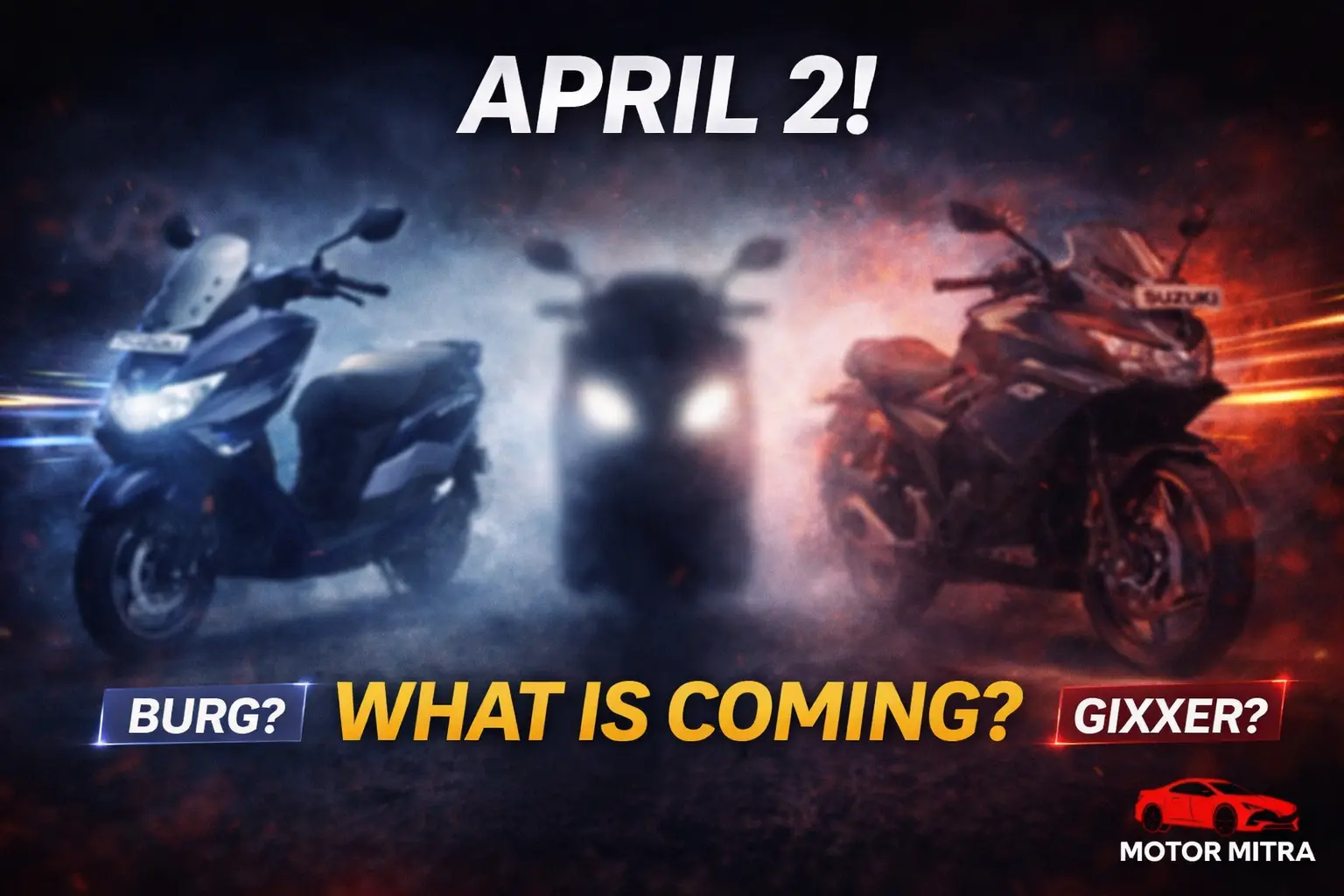 Burgman or Gixxer? Suzuki Teases New Twin LED Headlamps for April 2—Check What’s Coming!