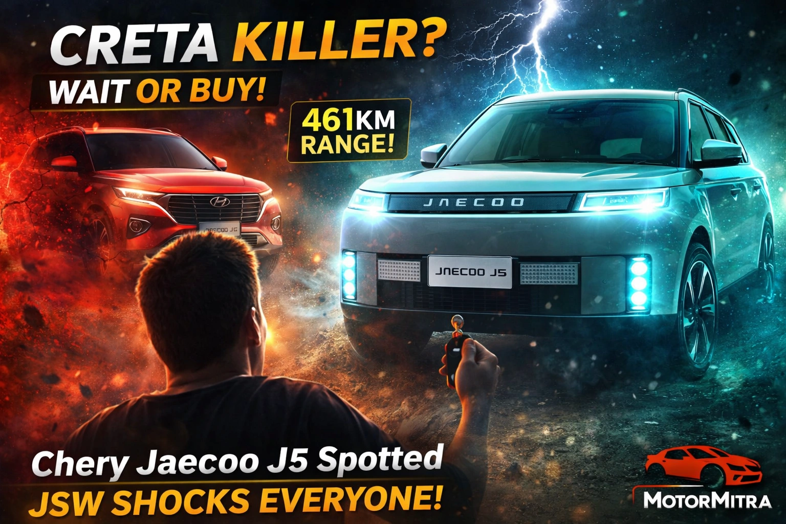 Secret SUV Spotted in India! Chery Jaecoo J5 EV Testing Under JSW Shocks Everyone