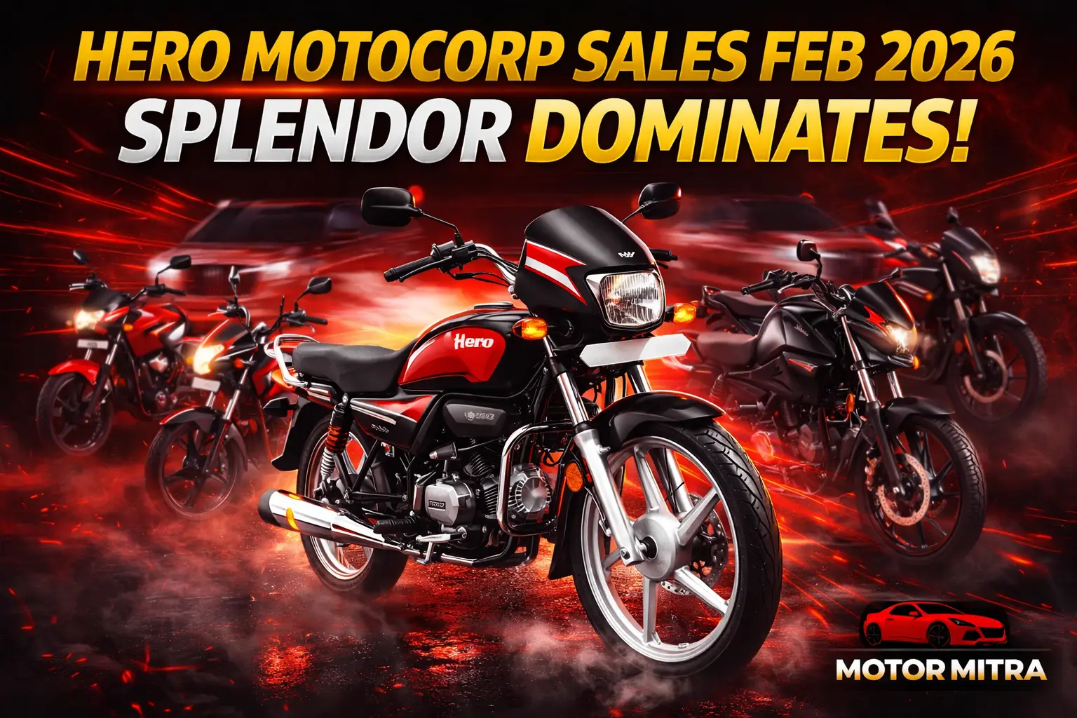 Hero MotoCorp Sales Feb 2026 – Splendor, Deluxe, Glamour, Xtreme Full Breakdown