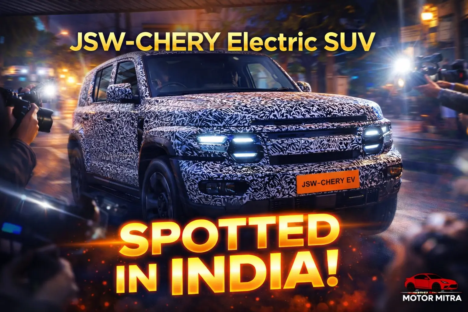 JSW-Chery Electric SUV Spied in Ujjain — Secret India Testing Hints at Creta EV Rival!