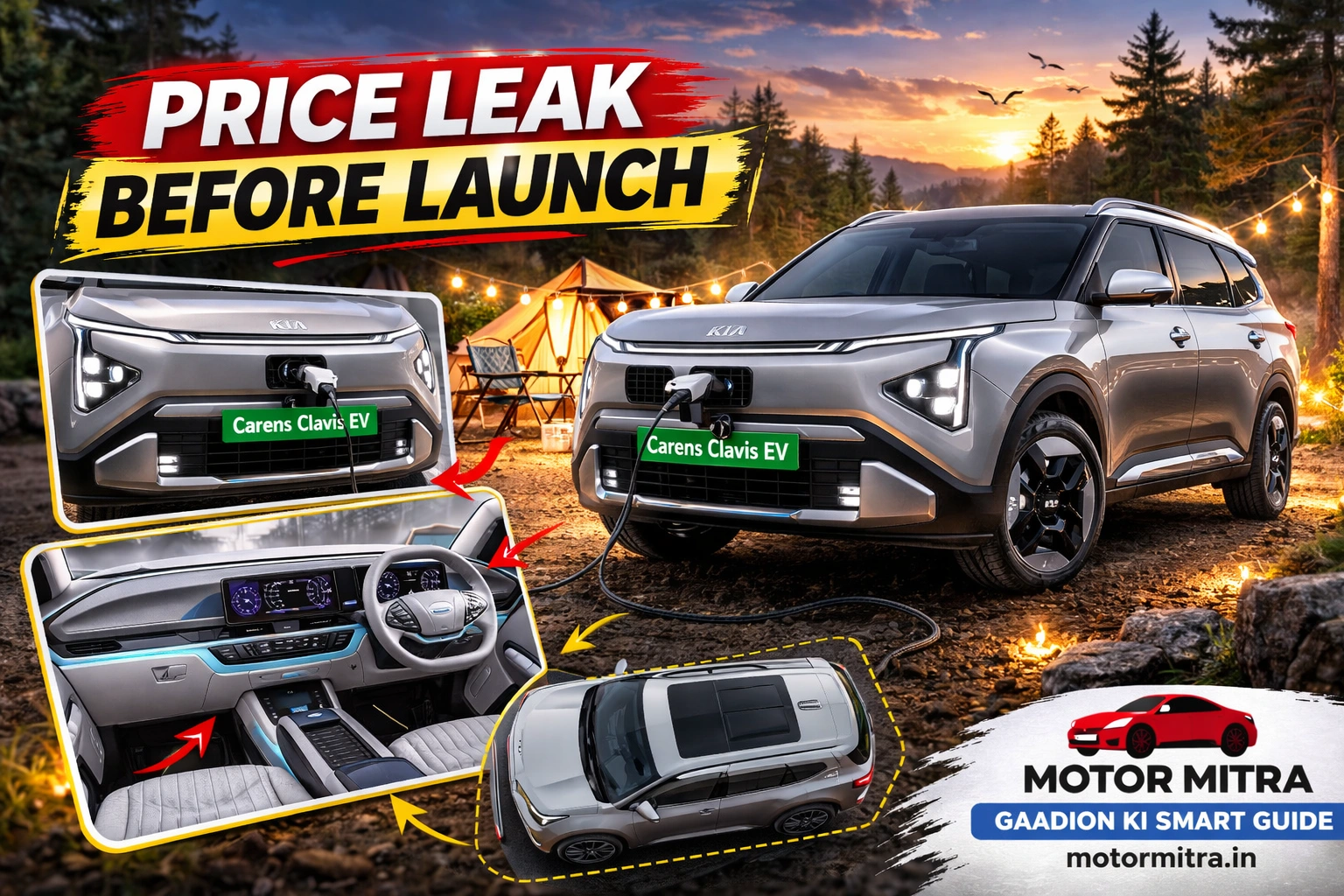 Kia Carens Clavis EV Shock: GTX, X-Line Variant Prices Leak Before Launch