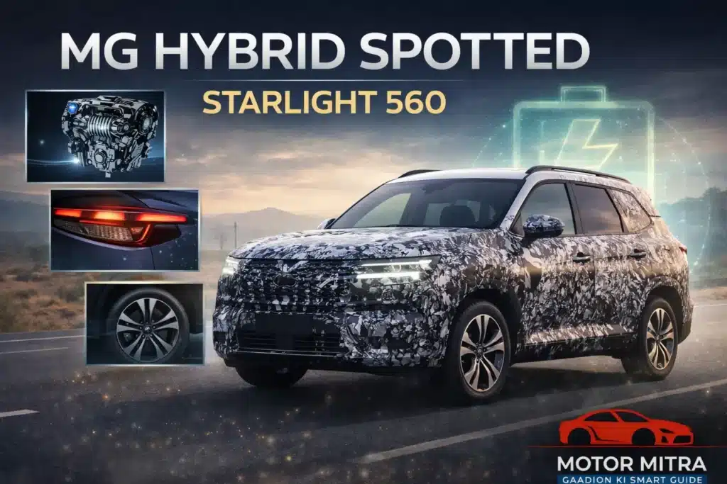 MG Starlight 560 Hybrid Spied in India — Electrified SUV Test Mules Begin Local Testing