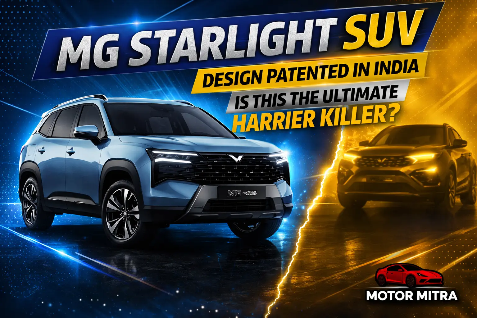 MG Starlight SUV Design Patented in India – Is This the Ultimate Harrier Killer?