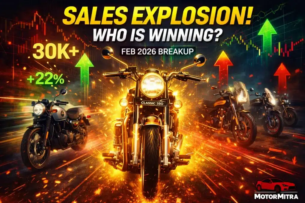 Classic 350 at the Top, Hunter Grows 22%! Royal Enfield Feb 2026 Sales Breakup Revealed!