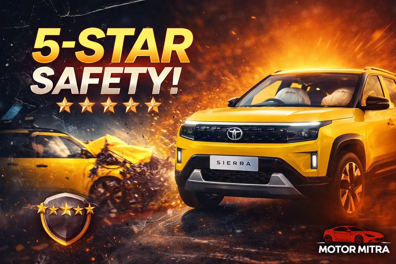 Tata Sierra Just Shocked Everyone! 5-Star Safety Rating Changes the Game