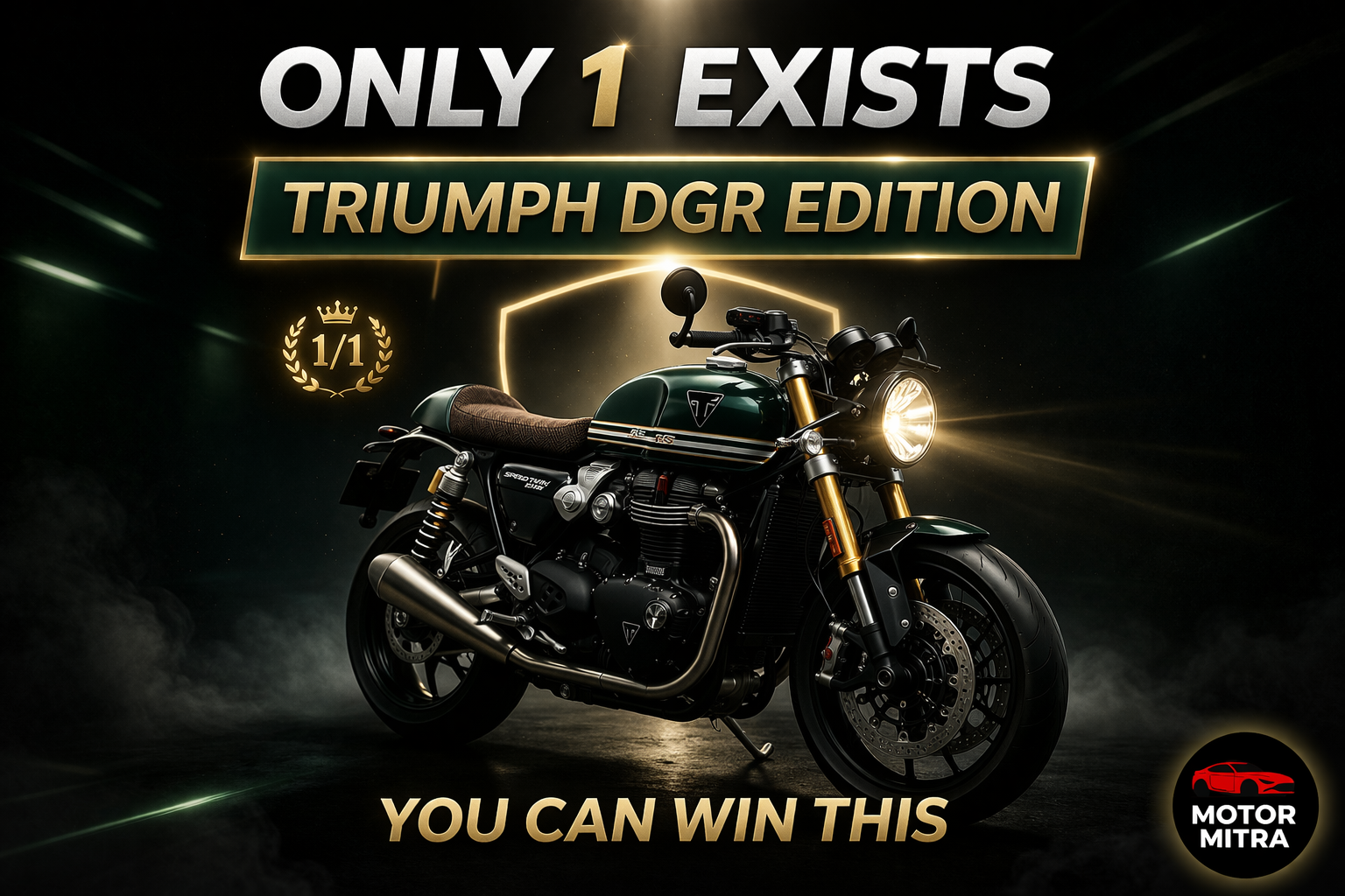 Triumph Speed Twin 1200 DGR Edition Revealed: One-Off Cafe Racer You Can Win