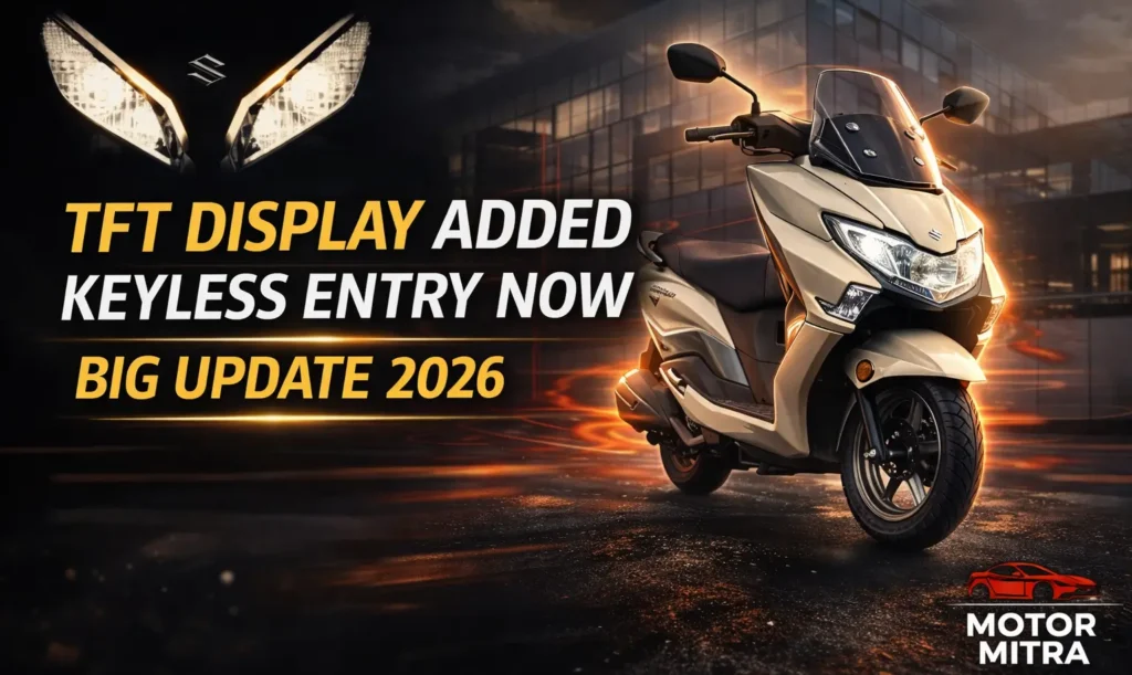 Big Update! 2026 Suzuki Burgman Street Launched at ₹1.02 Lakh—TFT Dash & Keyless Entry!
