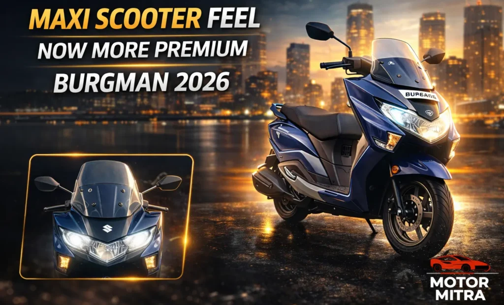 Big Update! 2026 Suzuki Burgman Street Launched at ₹1.02 Lakh—TFT Dash & Keyless Entry!