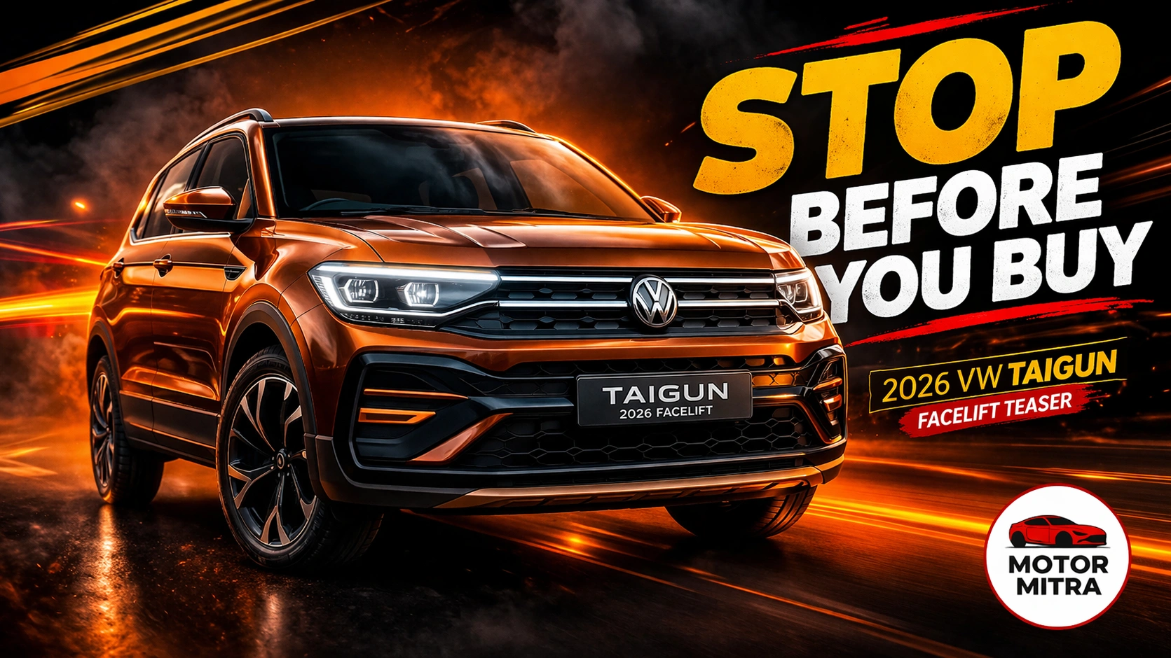 2026 VW Taigun Facelift Teaser